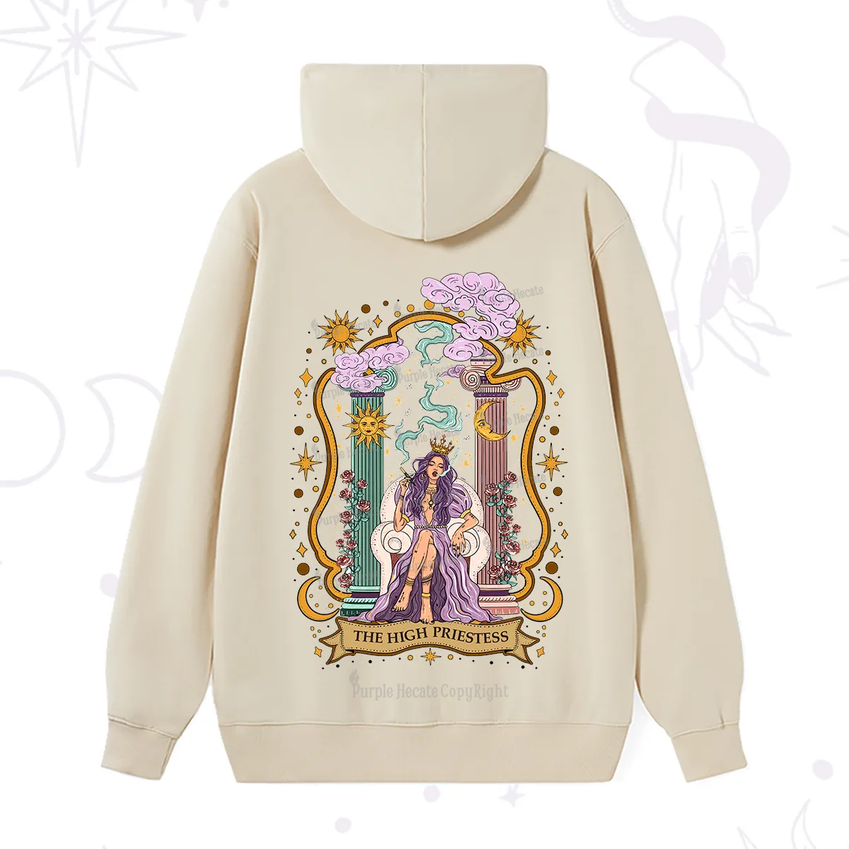 Purplehecate The High Priestess Goddess Hoodie