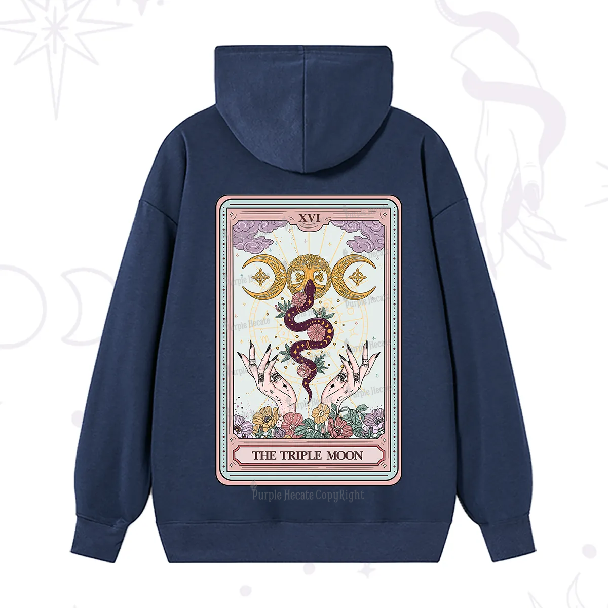 Purplehecate The Triple Moon Tarot Hoodie