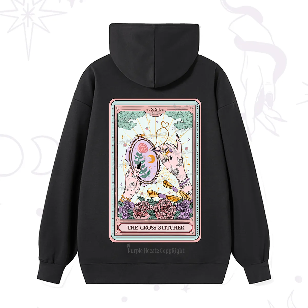Purplehecate The Cross Stitcher Tarot Hoodie