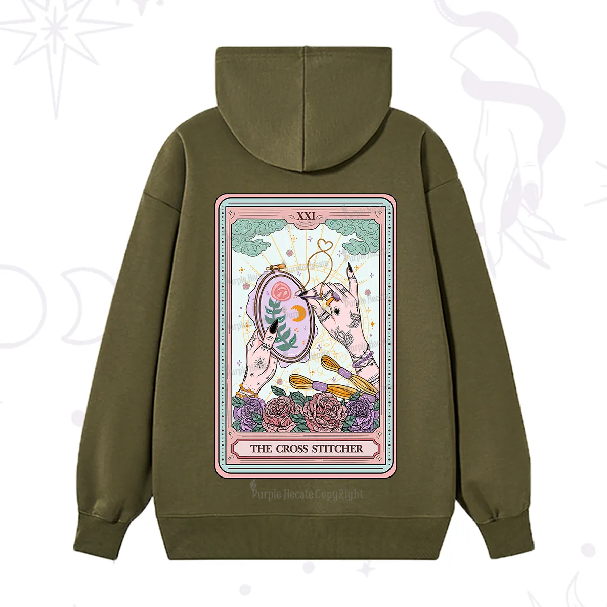 Purplehecate The Cross Stitcher Tarot Hoodie