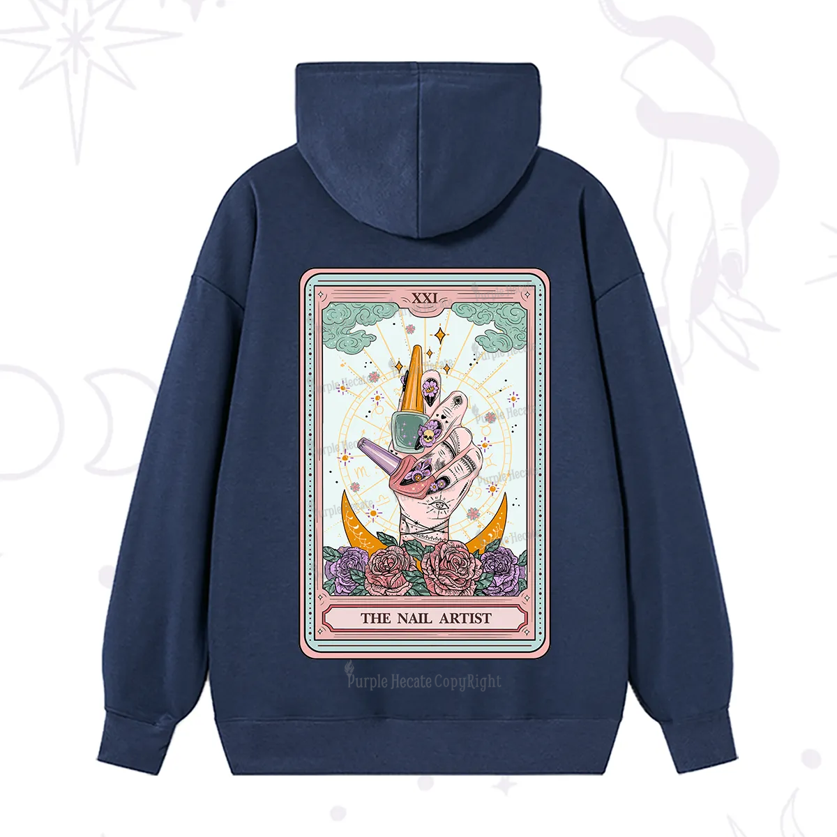Purplehecate The Badass Nail Artist Tarot Hoodie