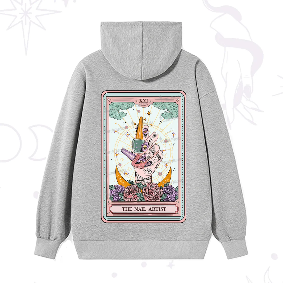 Purplehecate The Badass Nail Artist Tarot Hoodie