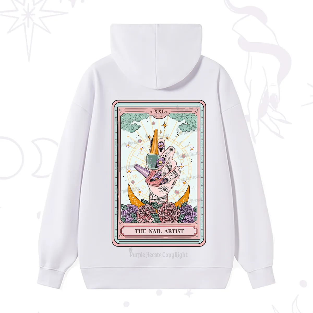 Purplehecate The Badass Nail Artist Tarot Hoodie