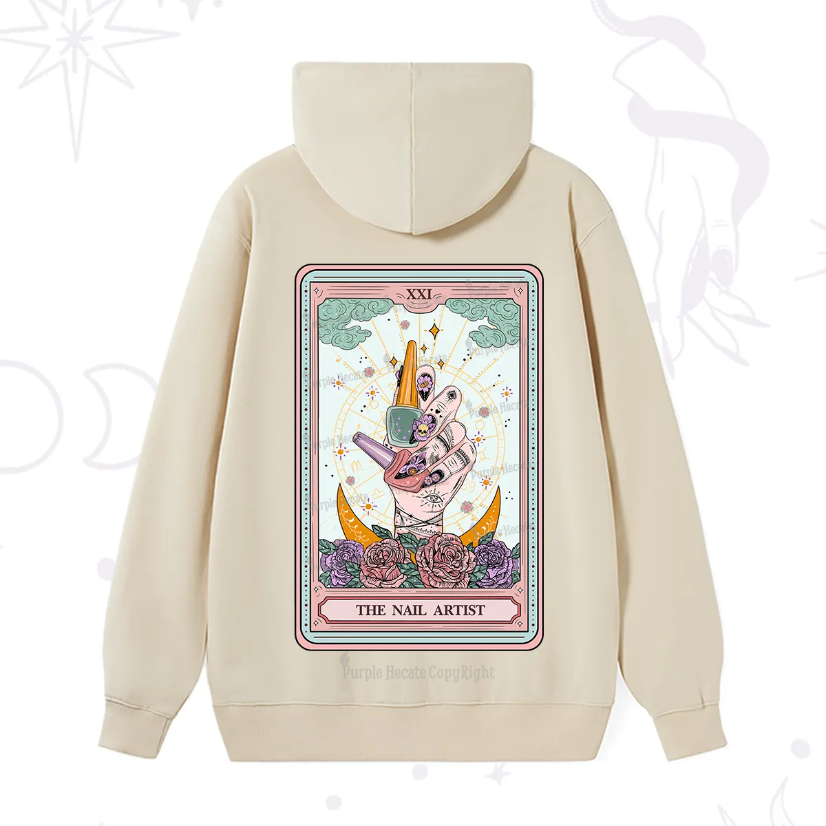 Purplehecate The Badass Nail Artist Tarot Hoodie