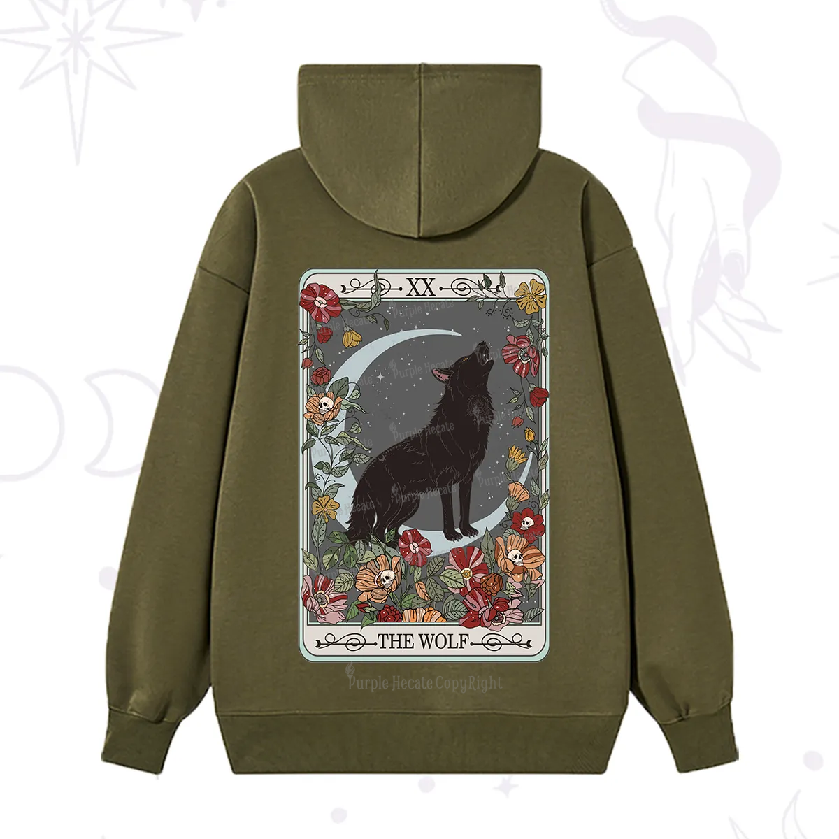Purplehecate The Wolf Tarot Hoodie
