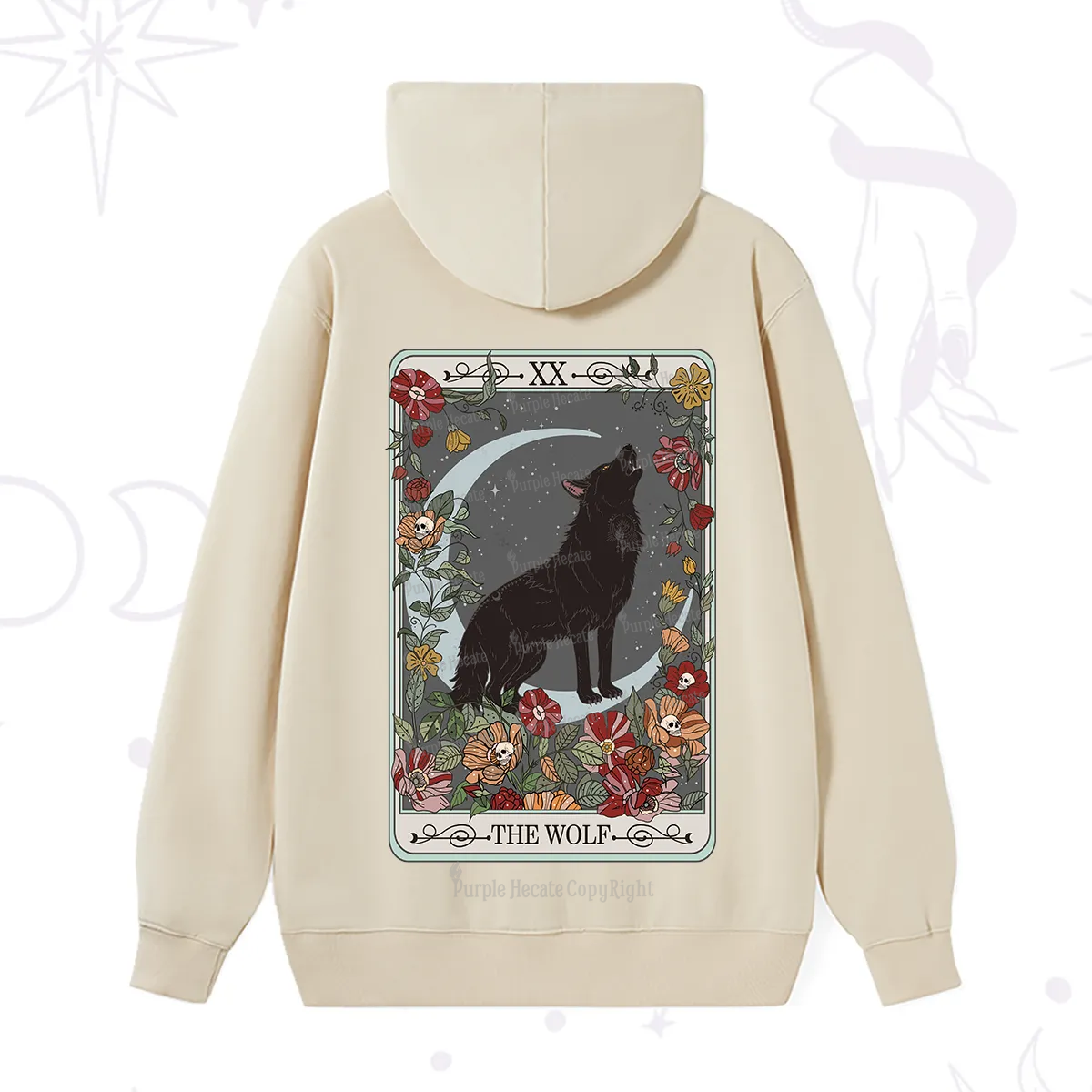 Purplehecate The Wolf Tarot Hoodie