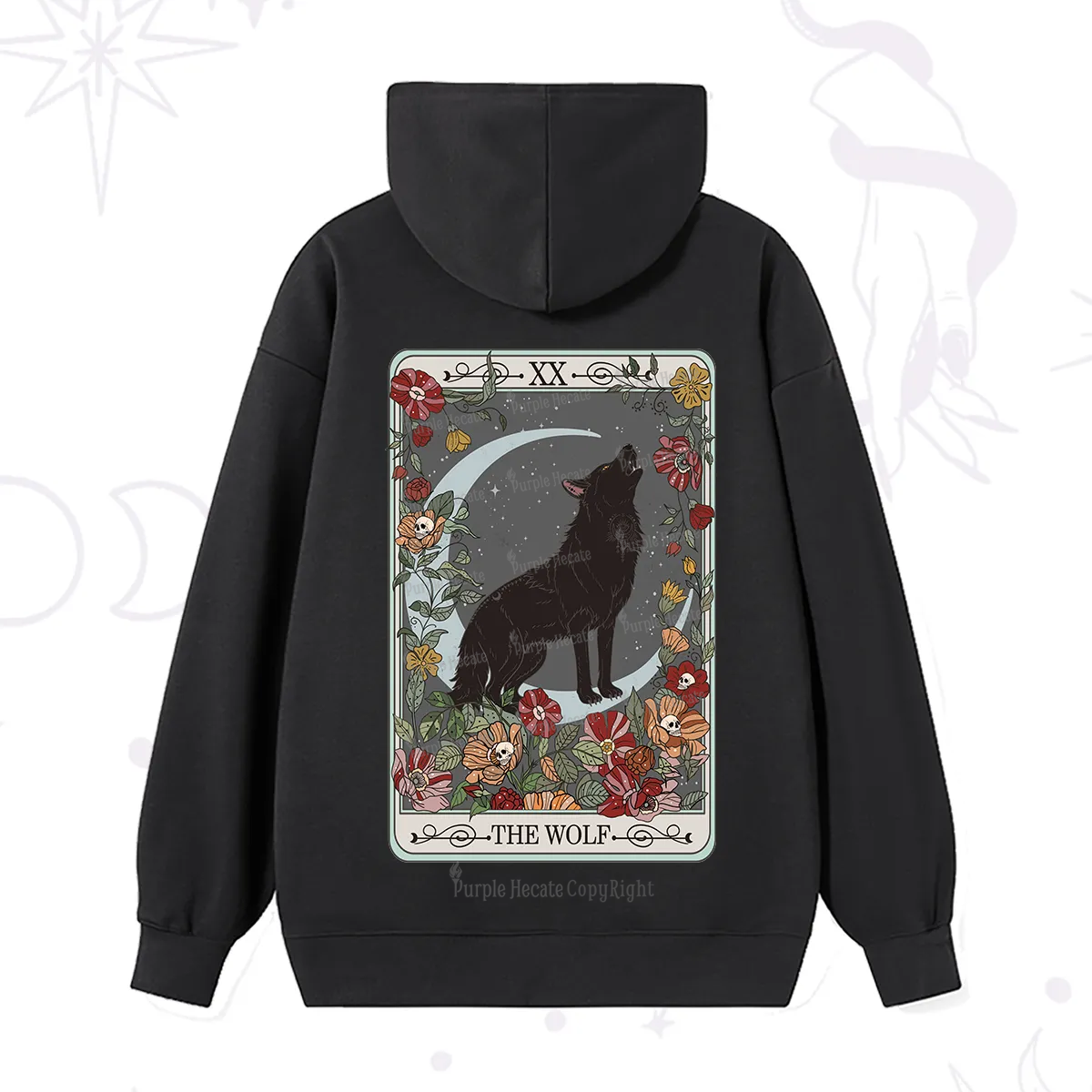 Purplehecate The Wolf Tarot Hoodie
