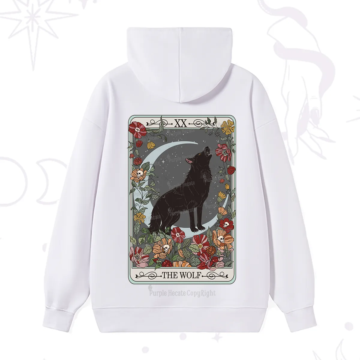 Purplehecate The Wolf Tarot Hoodie