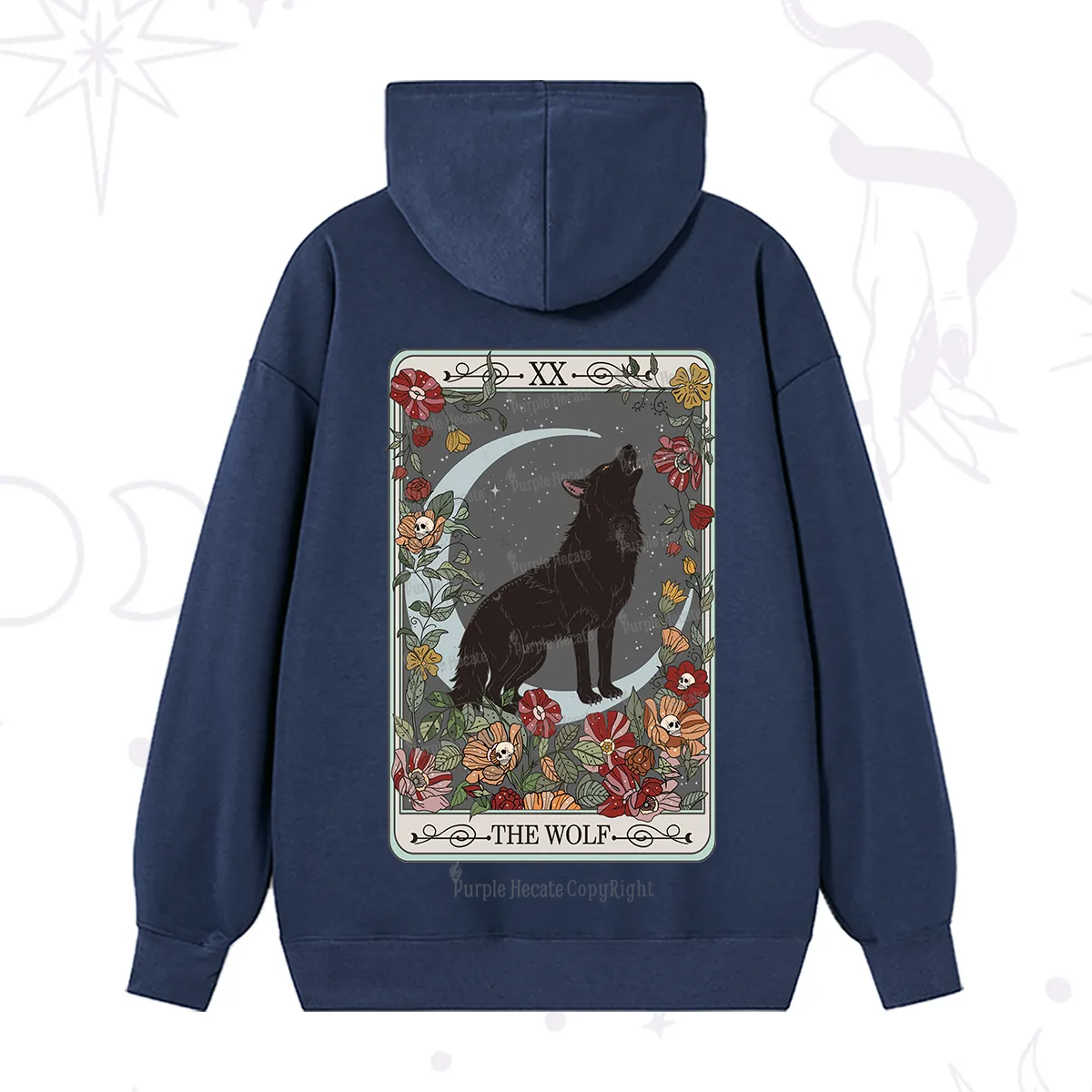 Purplehecate The Wolf Tarot Hoodie