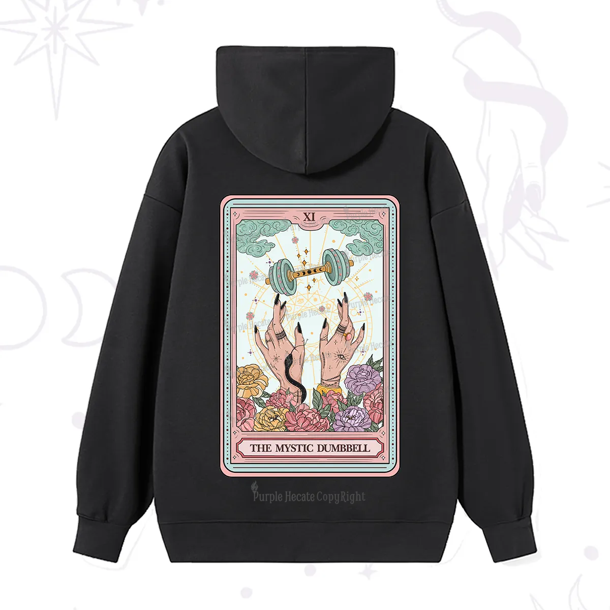 Purplehecate The Mystic Dumbbell Tarot Hoodie