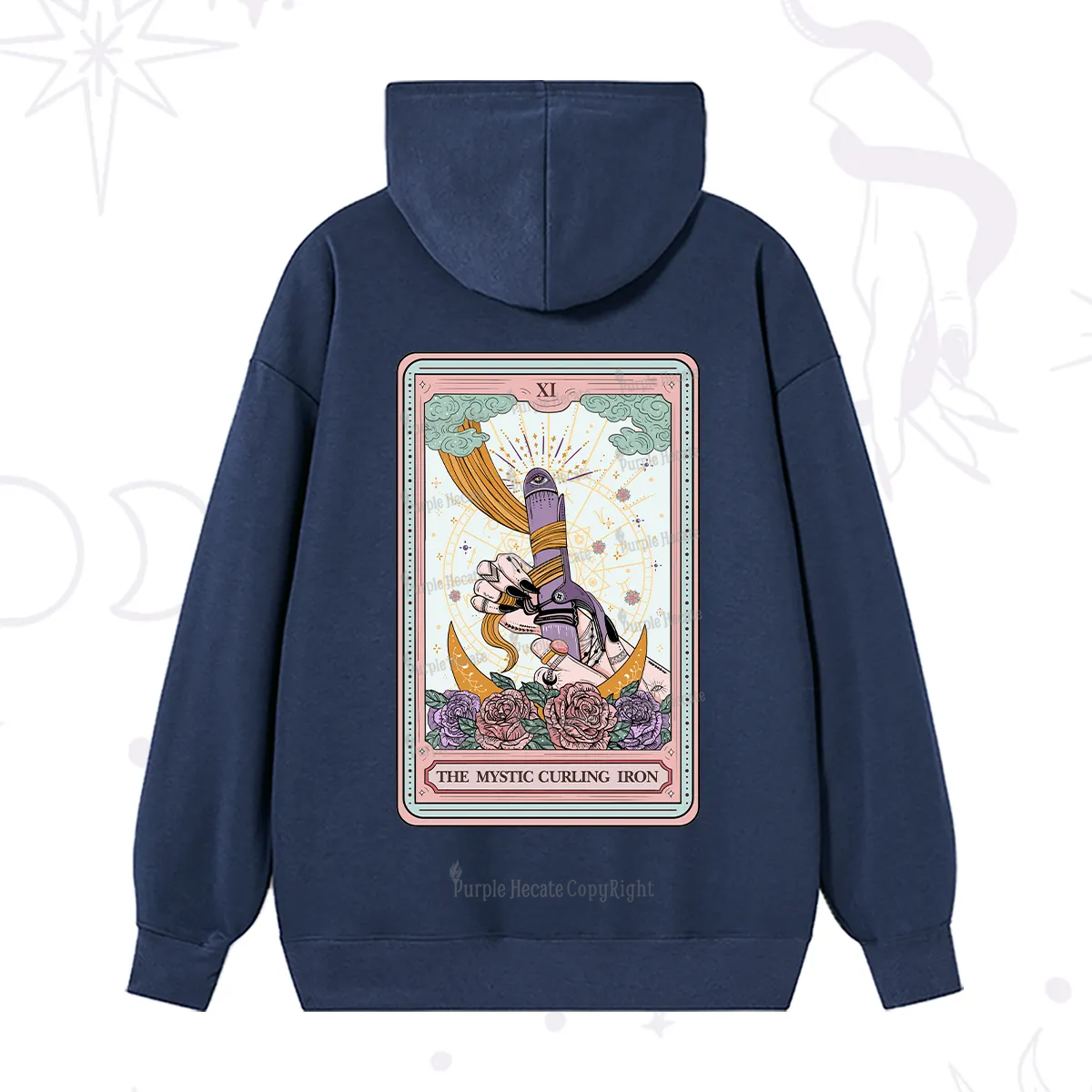 Purplehecate The Mystic Curling Iron Tarot Hoodie