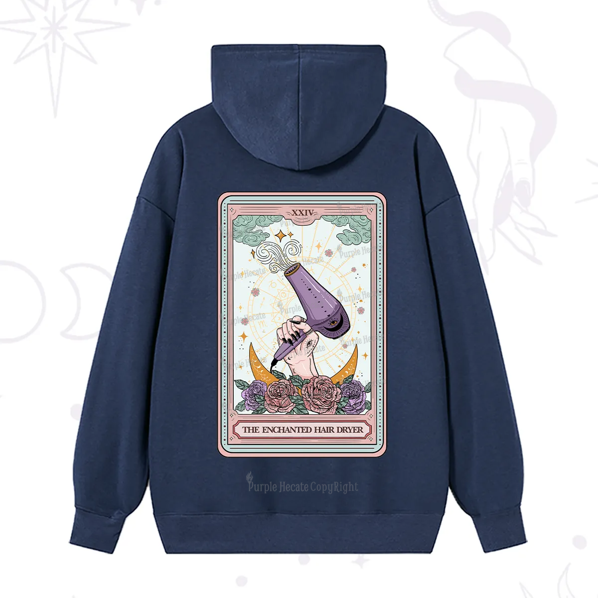 Purplehecate The Enchanted Hair Dryer Tarot Hoodie