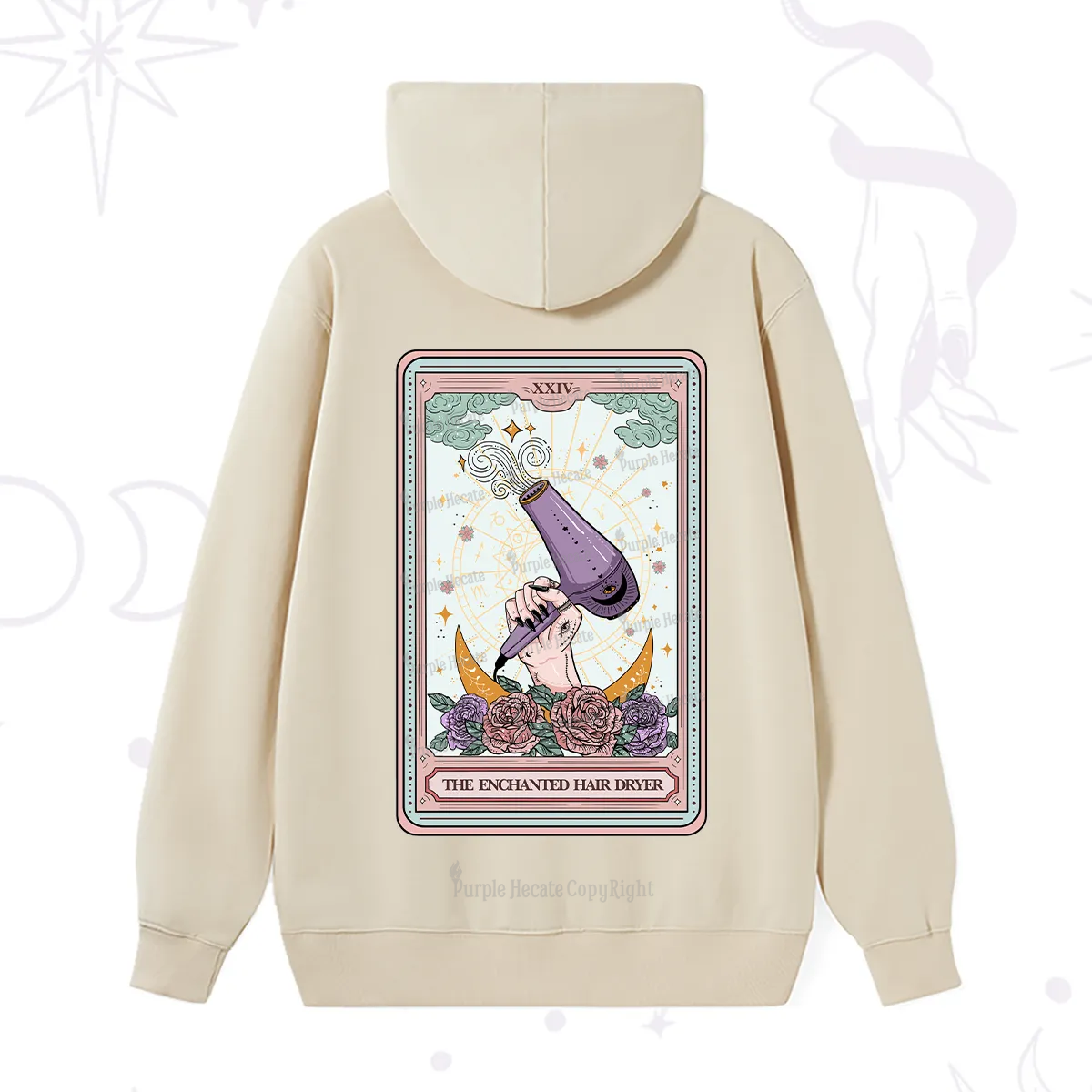 Purplehecate The Enchanted Hair Dryer Tarot Hoodie