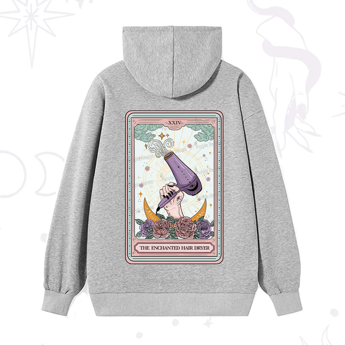 Purplehecate The Enchanted Hair Dryer Tarot Hoodie