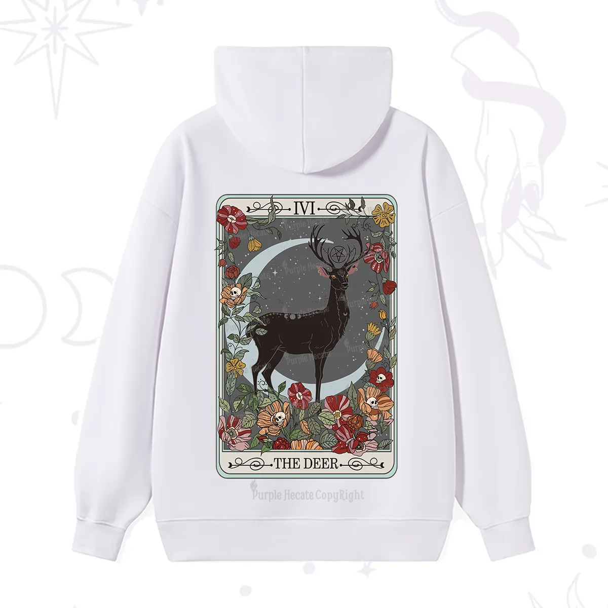 Purplehecate The Deer Tarot Hoodie