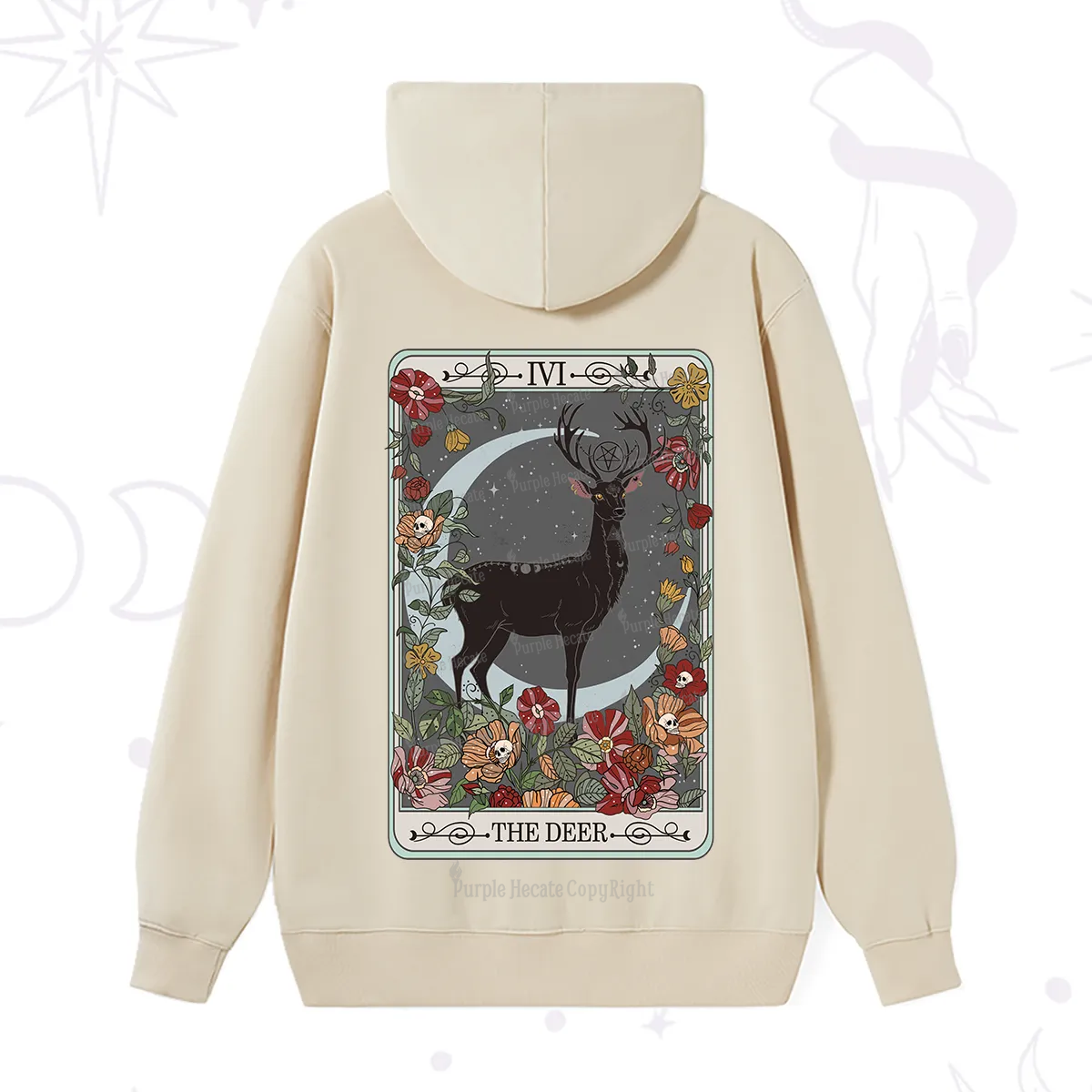 Purplehecate The Deer Tarot Hoodie