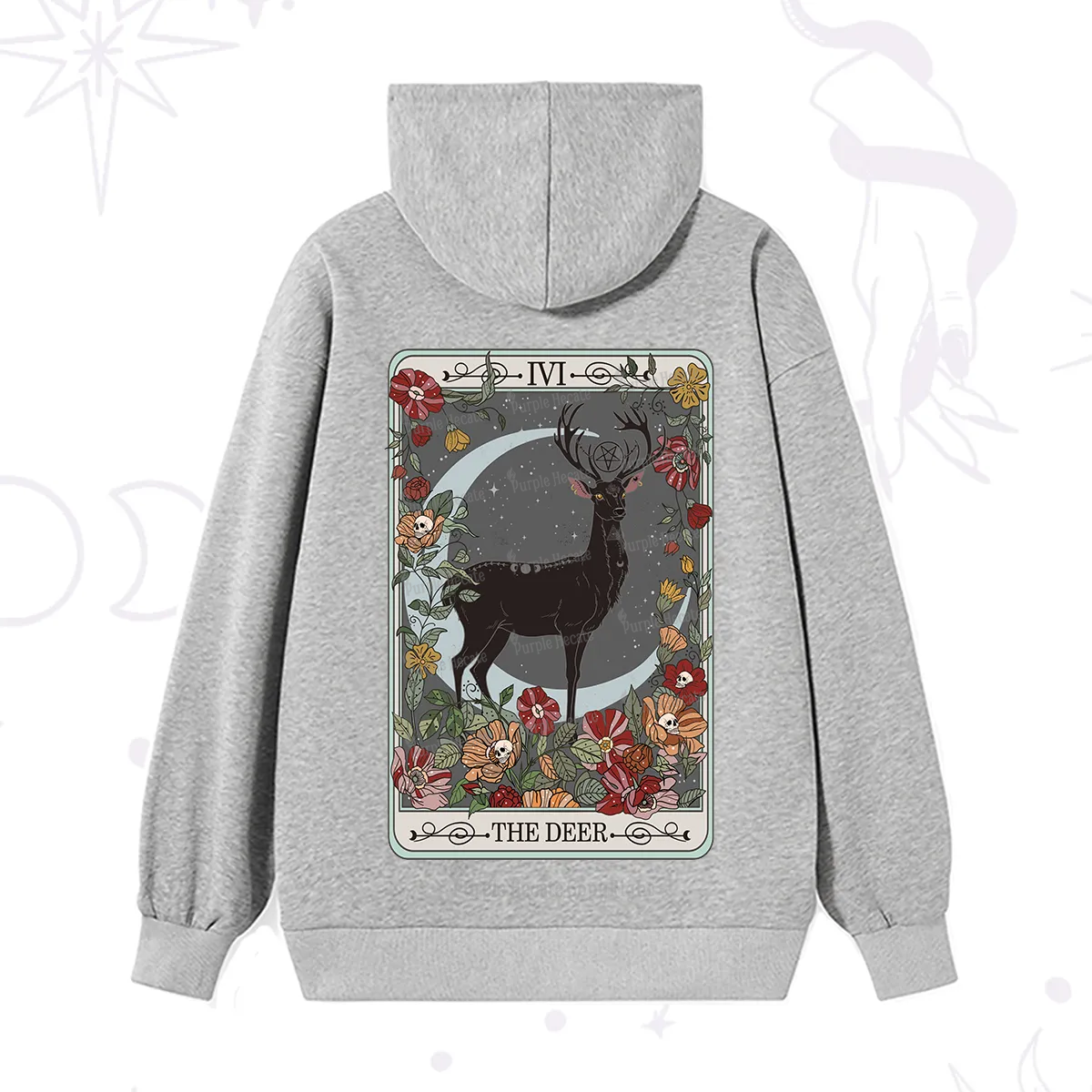 Purplehecate The Deer Tarot Hoodie