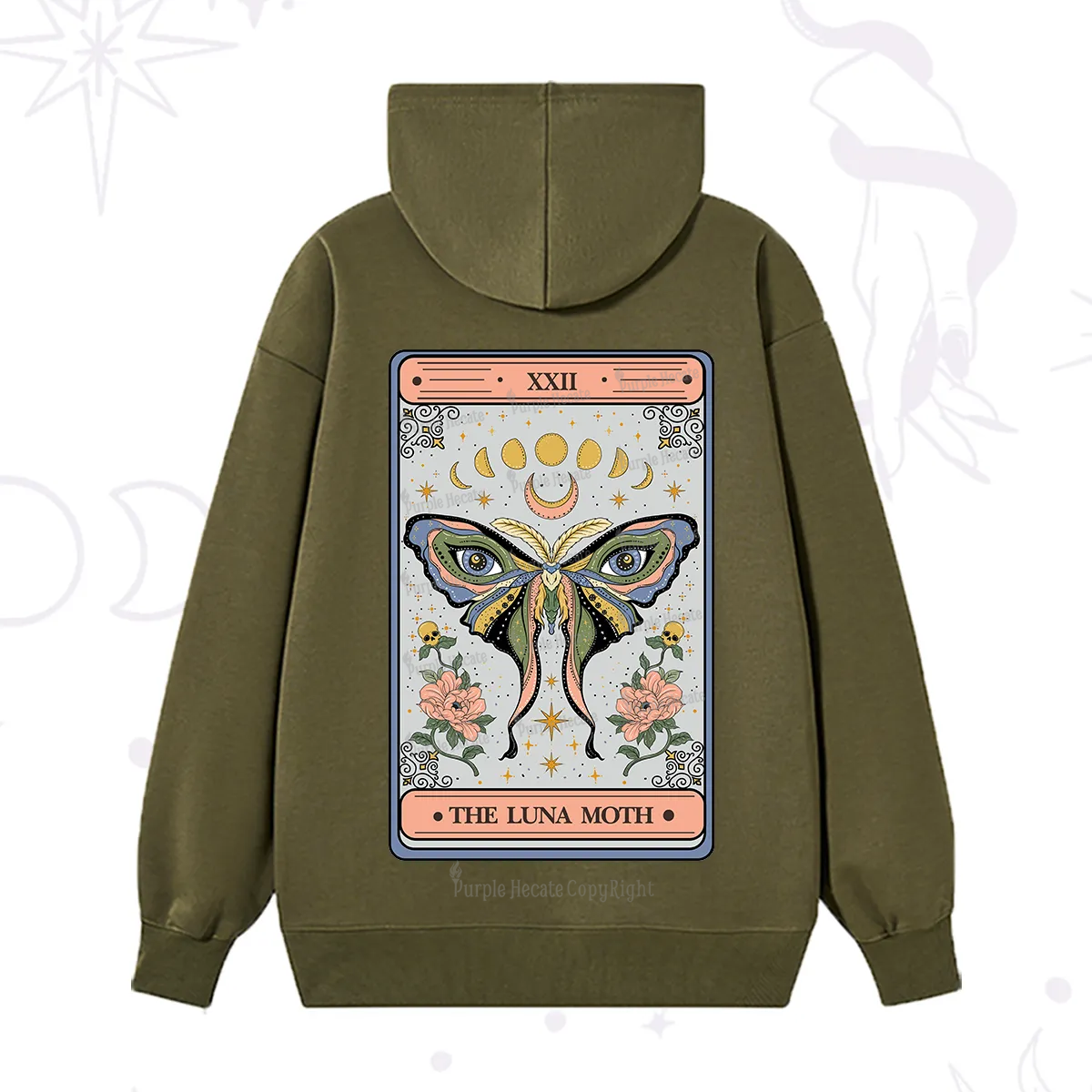Purplehecate The Luna Moth Tarot Hoodie