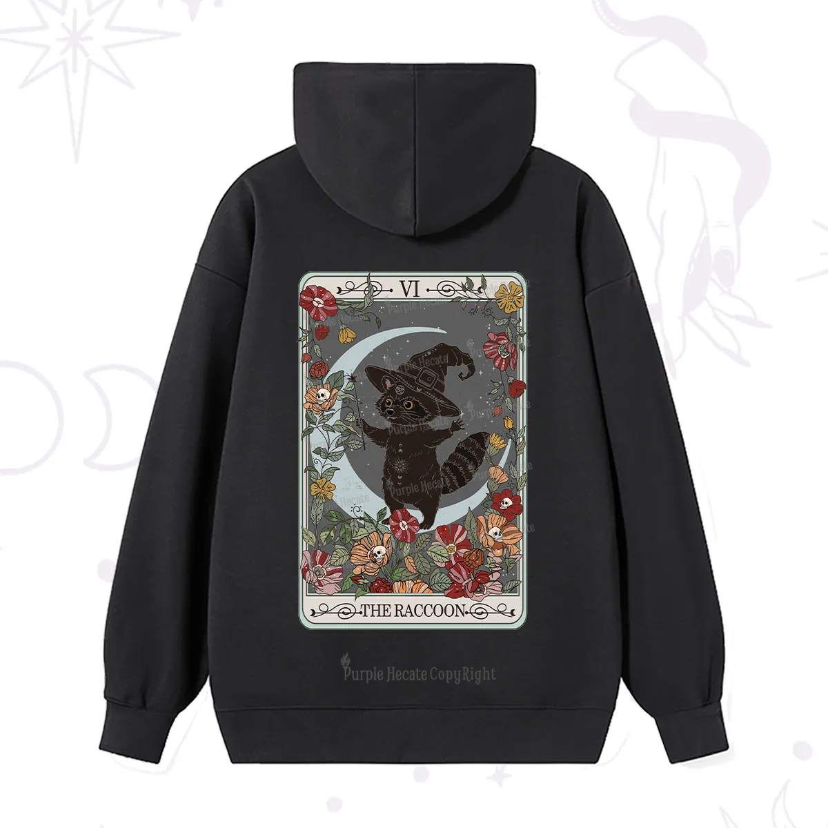 Purplehecate The Raccoon Tarot Hoodie