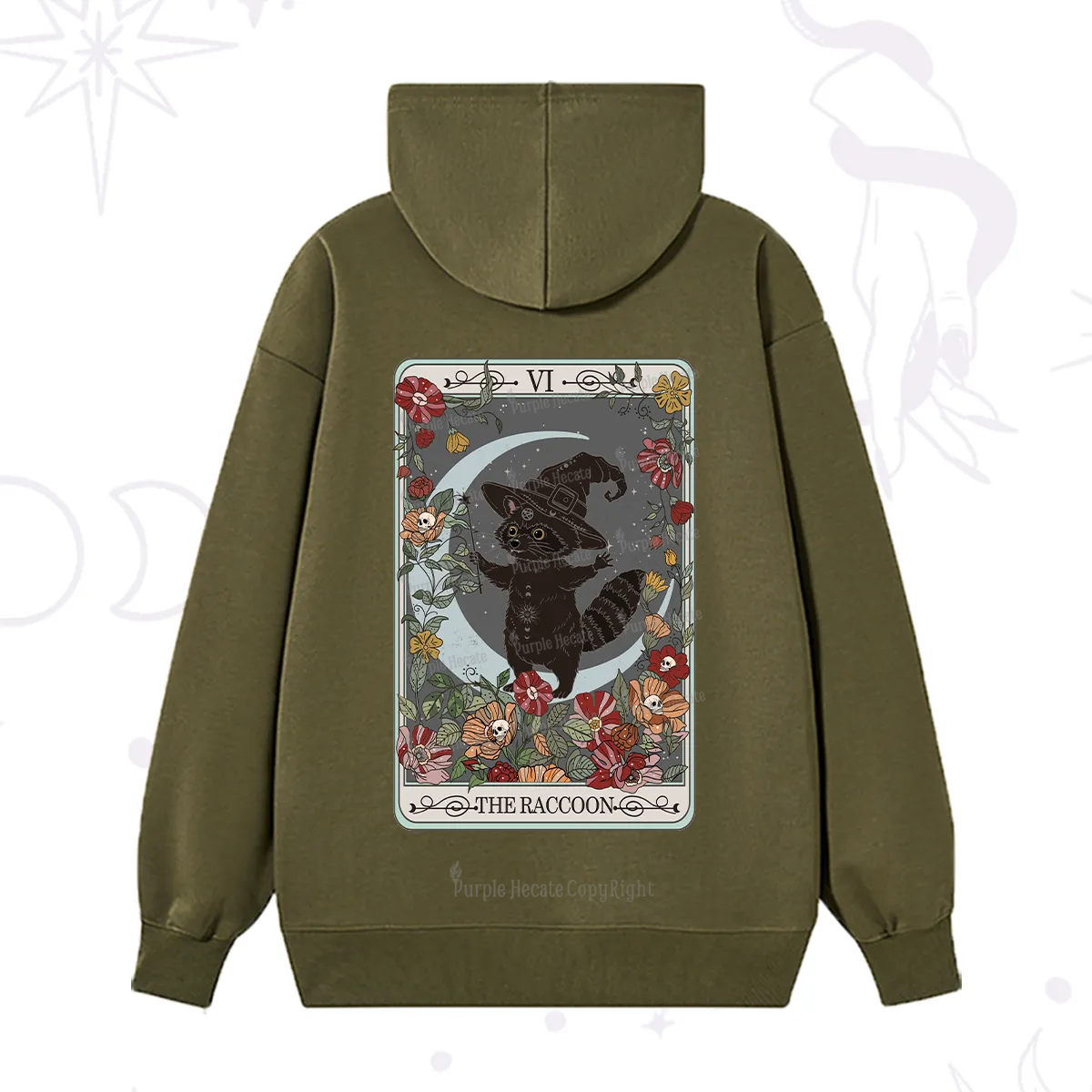 Purplehecate The Raccoon Tarot Hoodie
