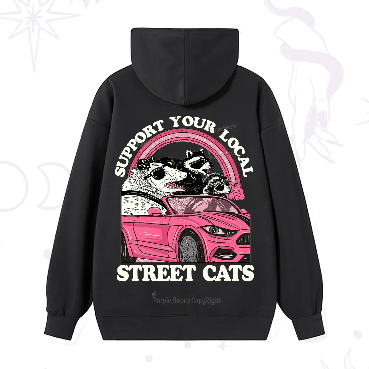 Purplehecate Support Local Street Cats Hoodie