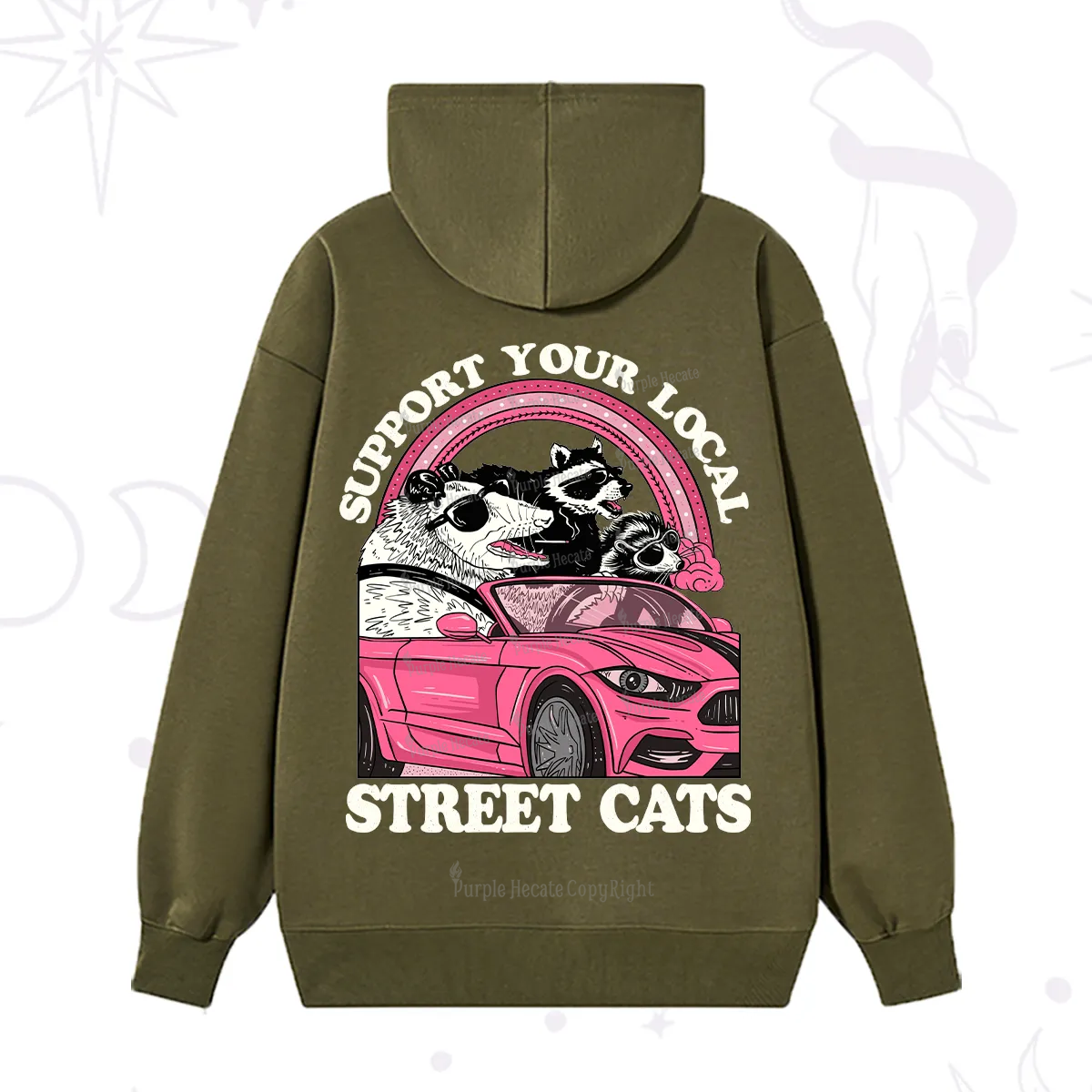 Purplehecate Support Local Street Cats Hoodie