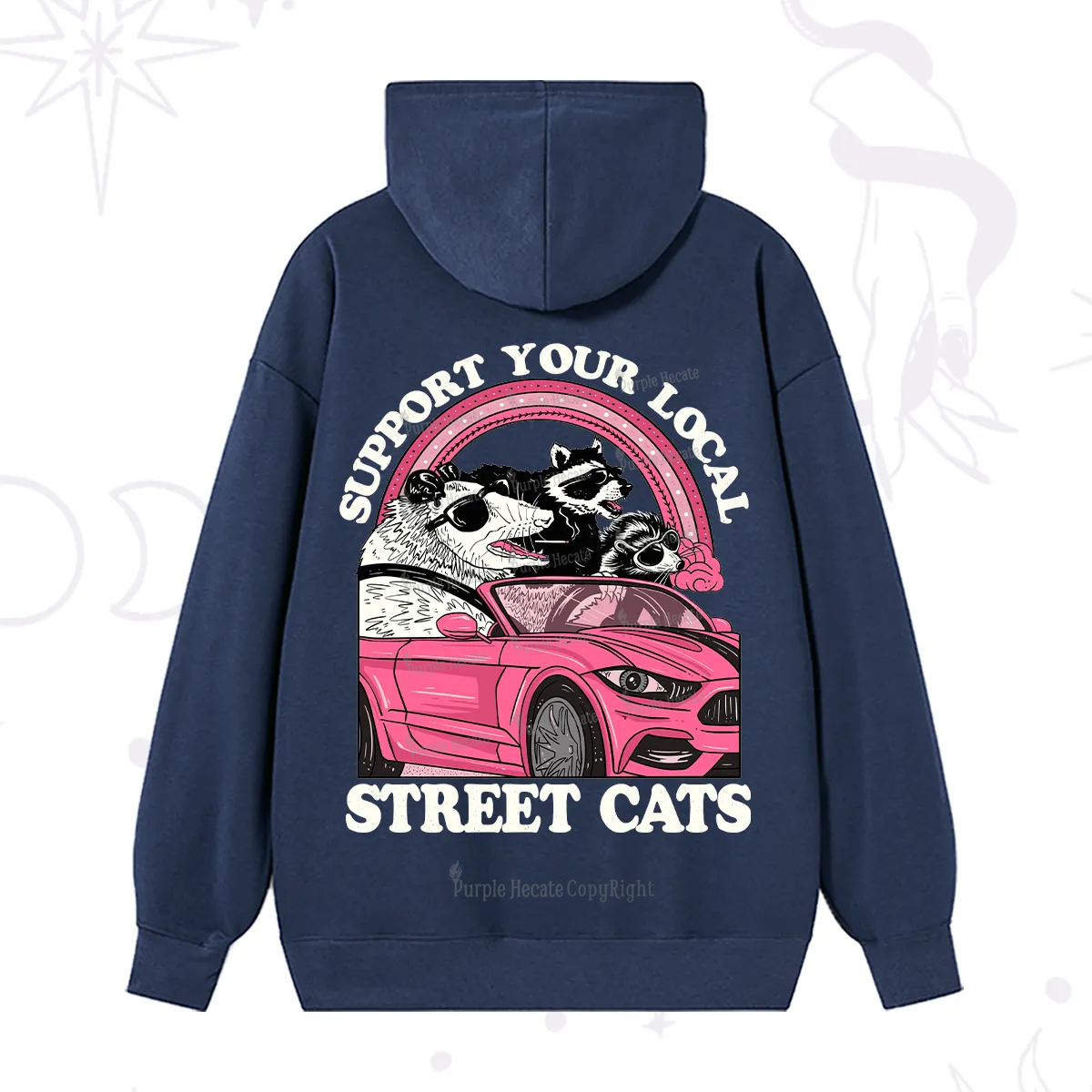Purplehecate Support Local Street Cats Hoodie
