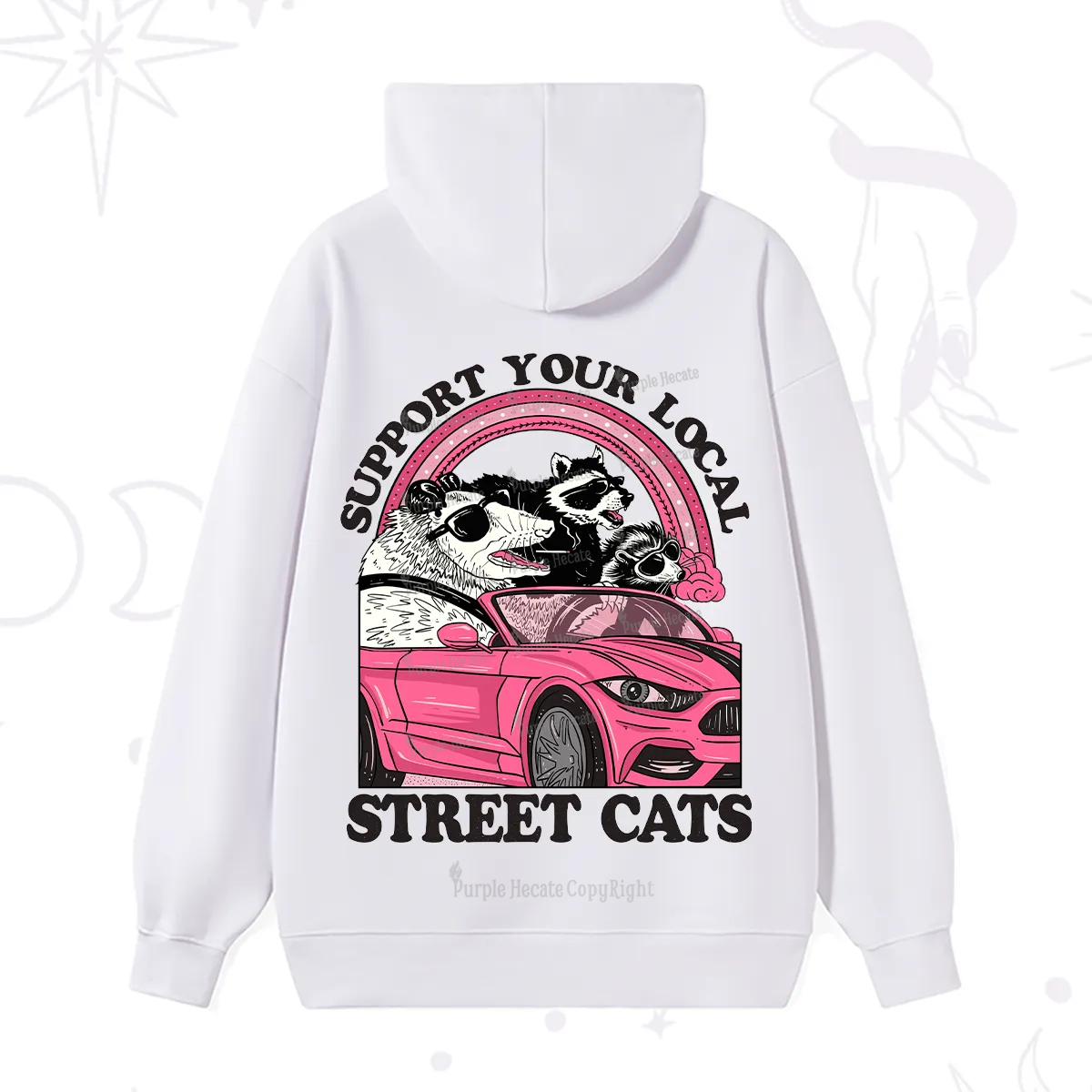 Purplehecate Support Local Street Cats Hoodie