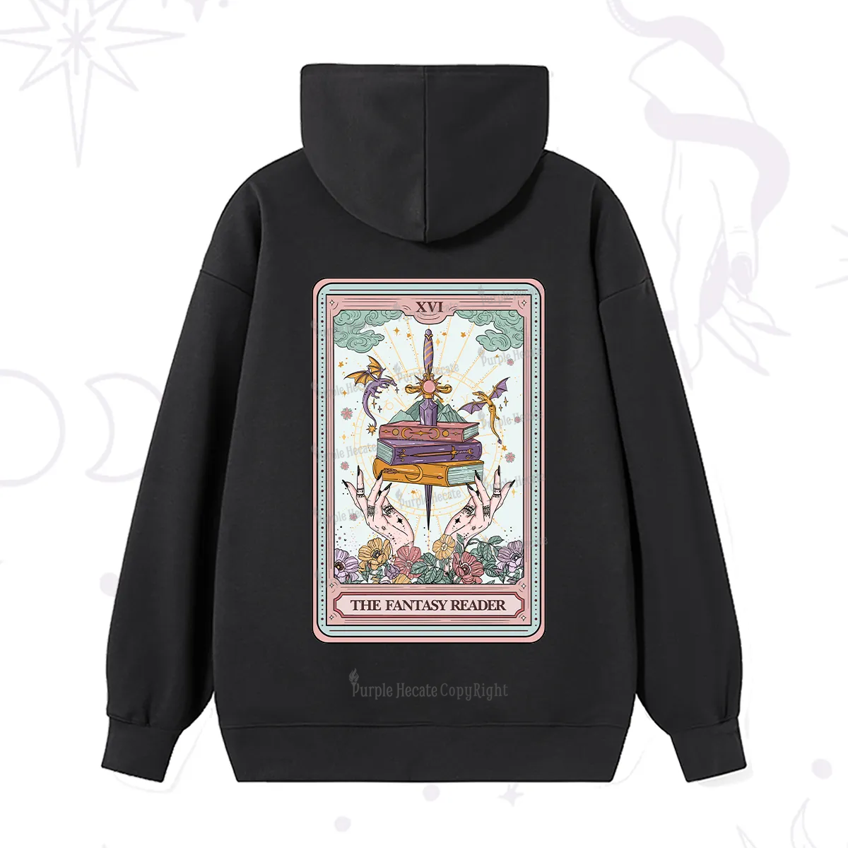 Purplehecate The Fantasy Reader Tarot Hoodie
