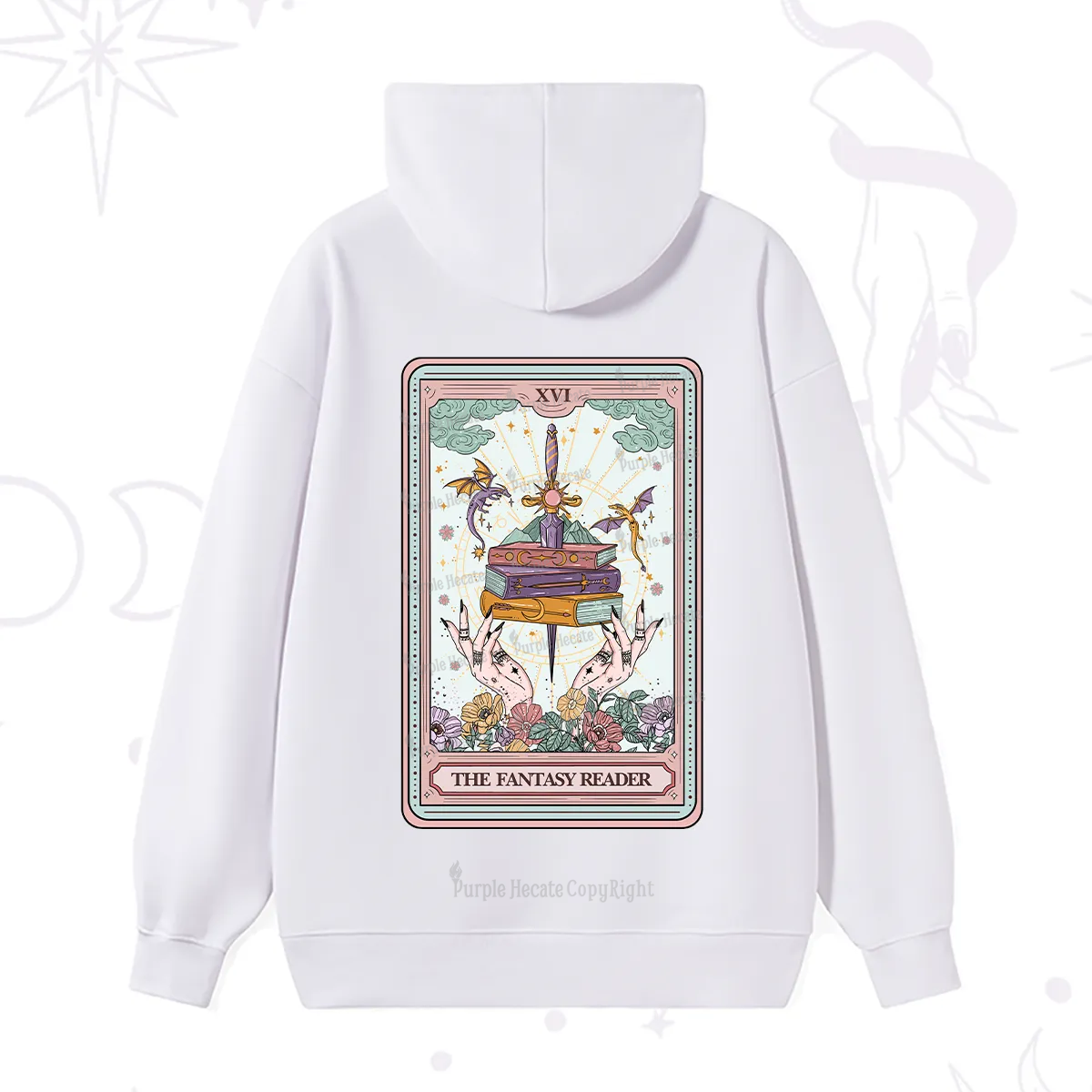 Purplehecate The Fantasy Reader Tarot Hoodie
