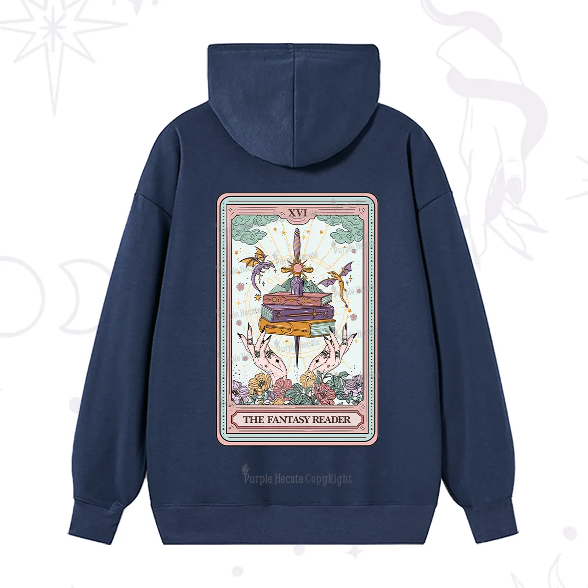 Purplehecate The Fantasy Reader Tarot Hoodie