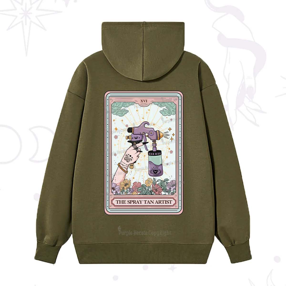 Purplehecate The Spary Tan Artist Tarot Hoodie