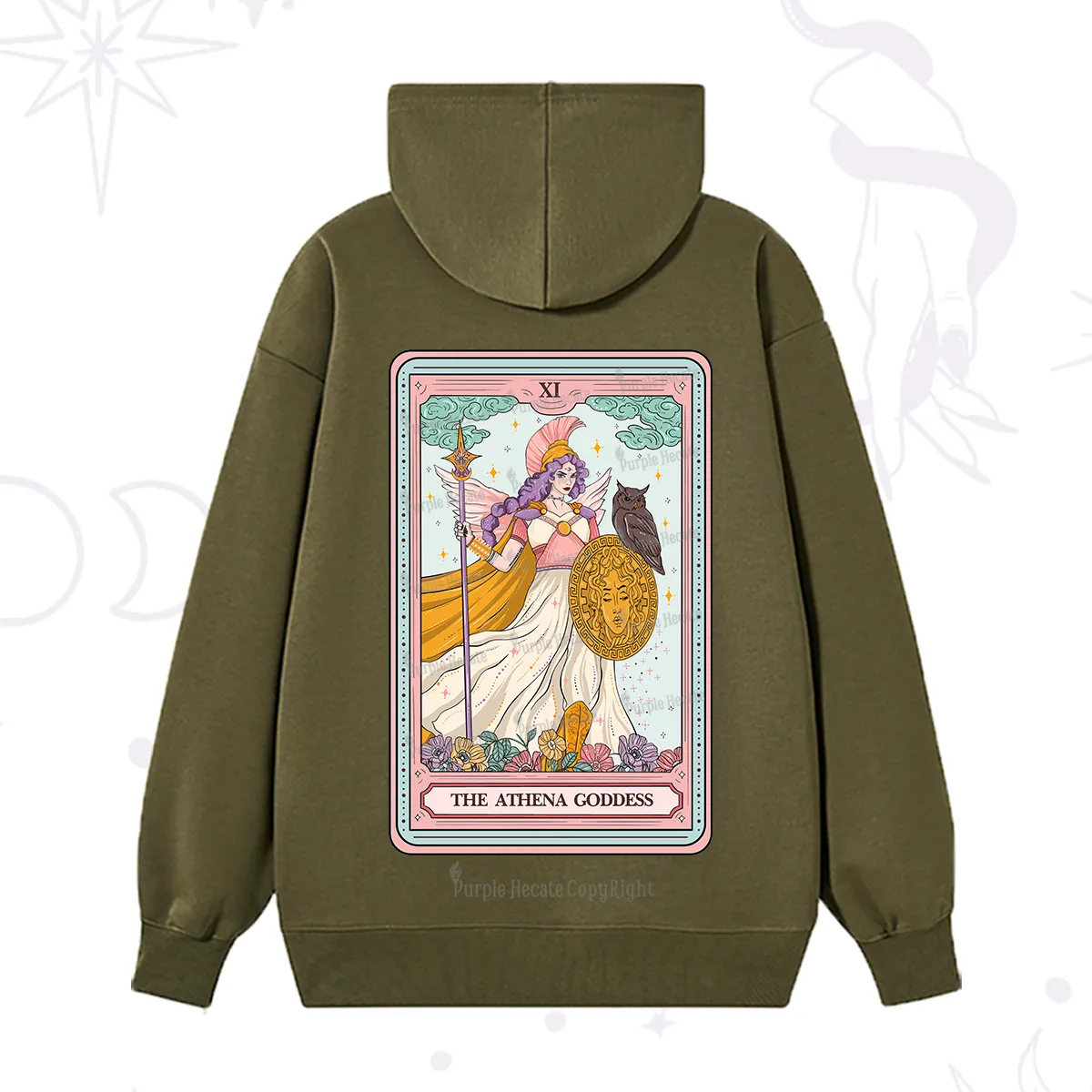 Purplehecate The Athena Goddess Tarot Hoodie