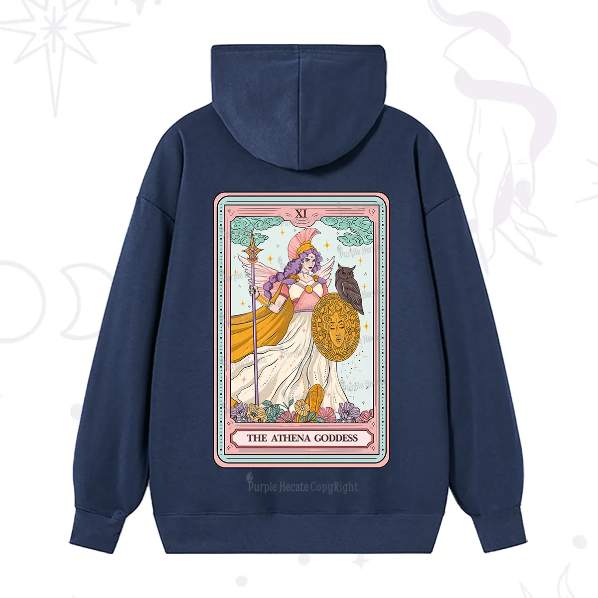 Purplehecate The Athena Goddess Tarot Hoodie