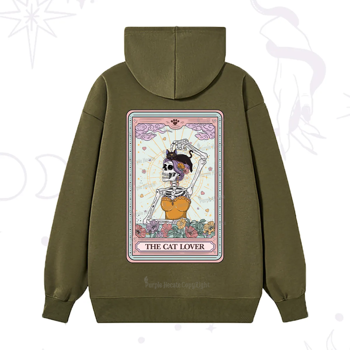 Purplehecate The Cat Lover Tarot Hoodie