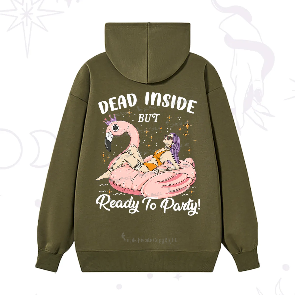 Purplehecate Dead Inside But Ready To Party Hoodie