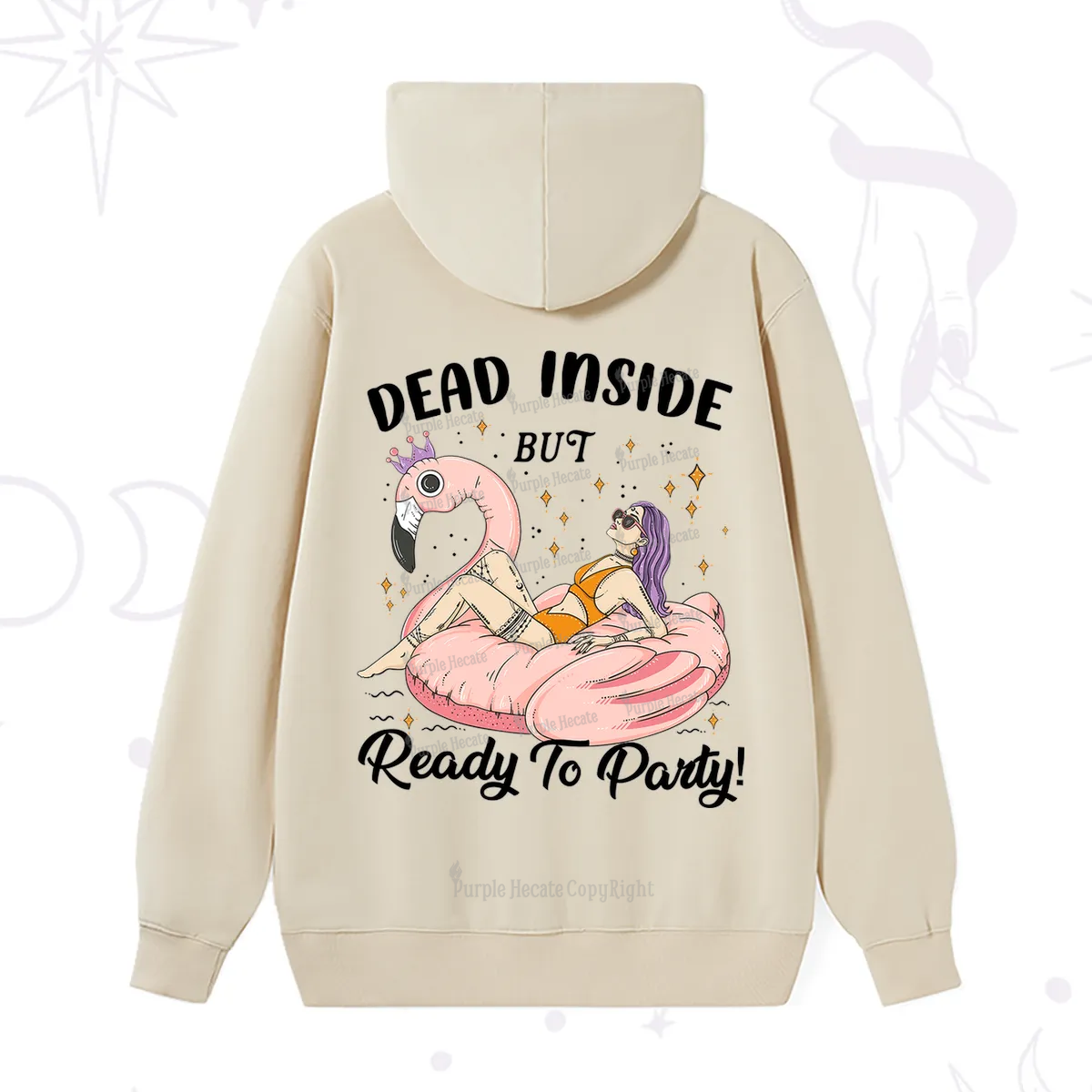 Purplehecate Dead Inside But Ready To Party Hoodie