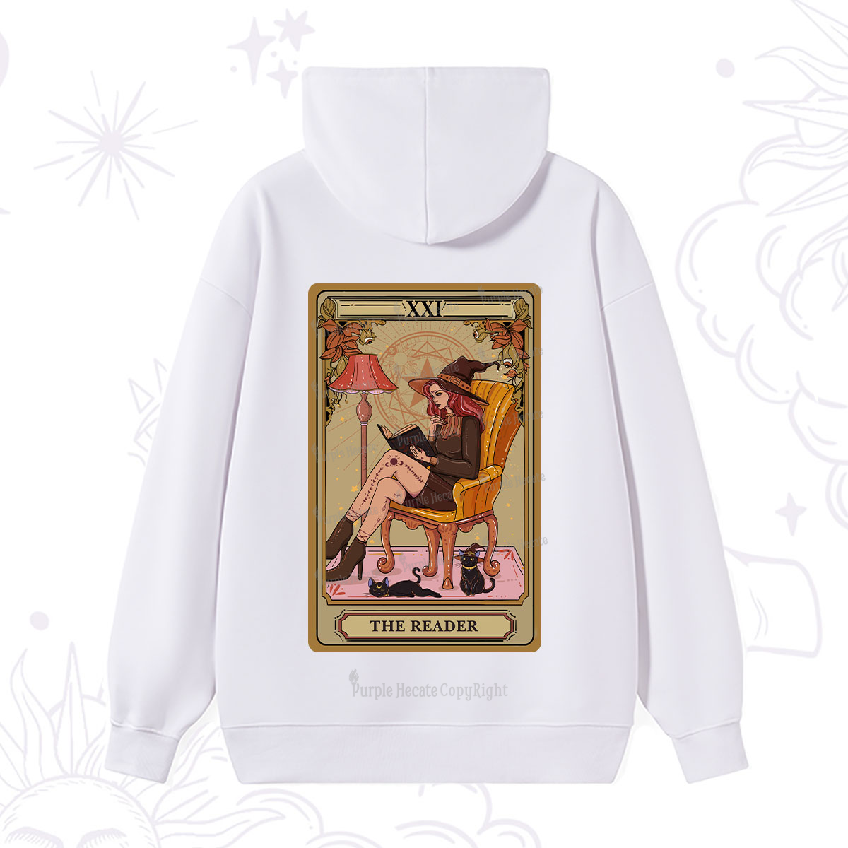Purplehecate The Reader-Cat Mom Tarot Hoodie