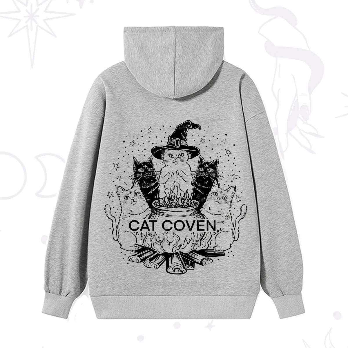 Purplehecate Witchy Cat Coven Hoodie