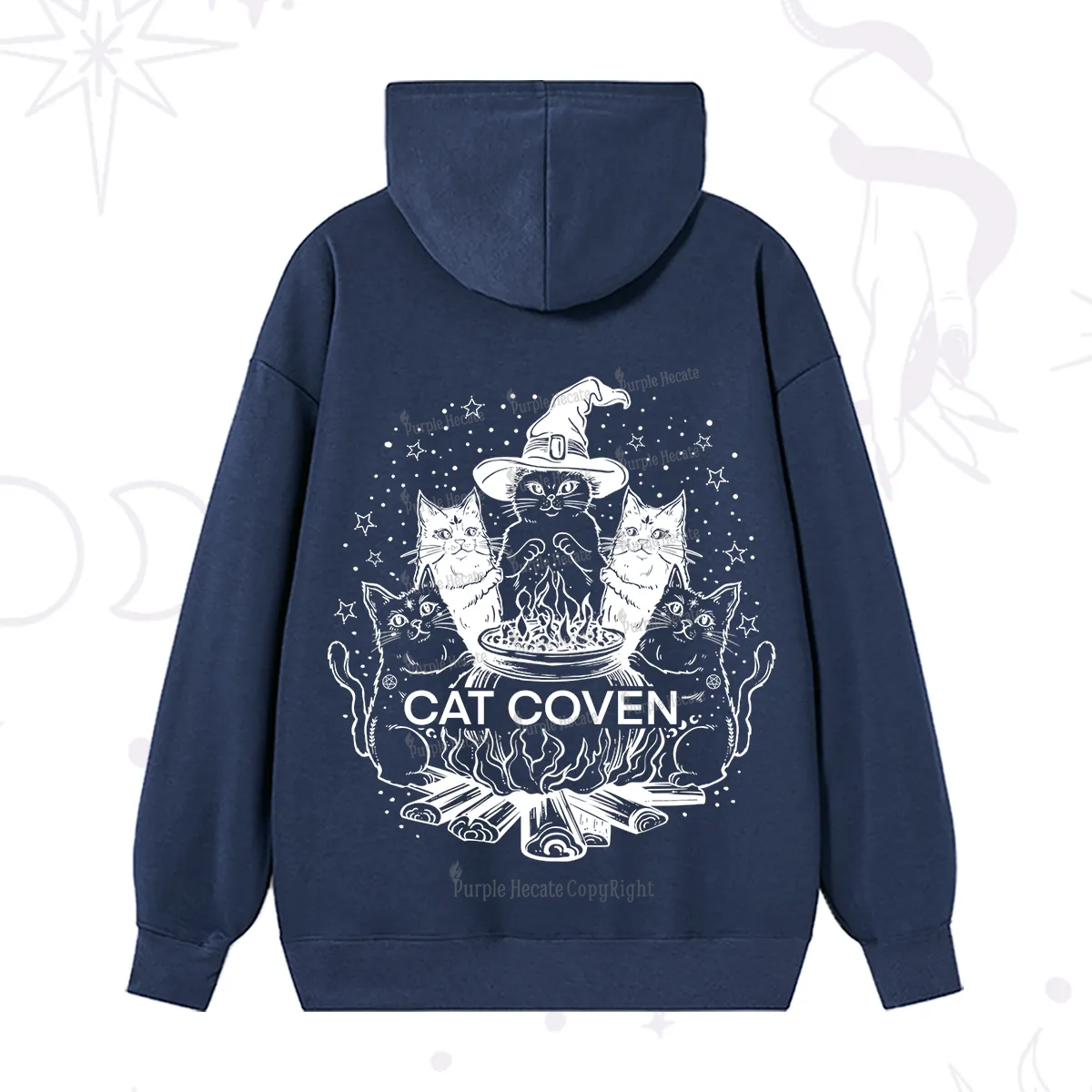 Purplehecate Witchy Cat Coven Hoodie