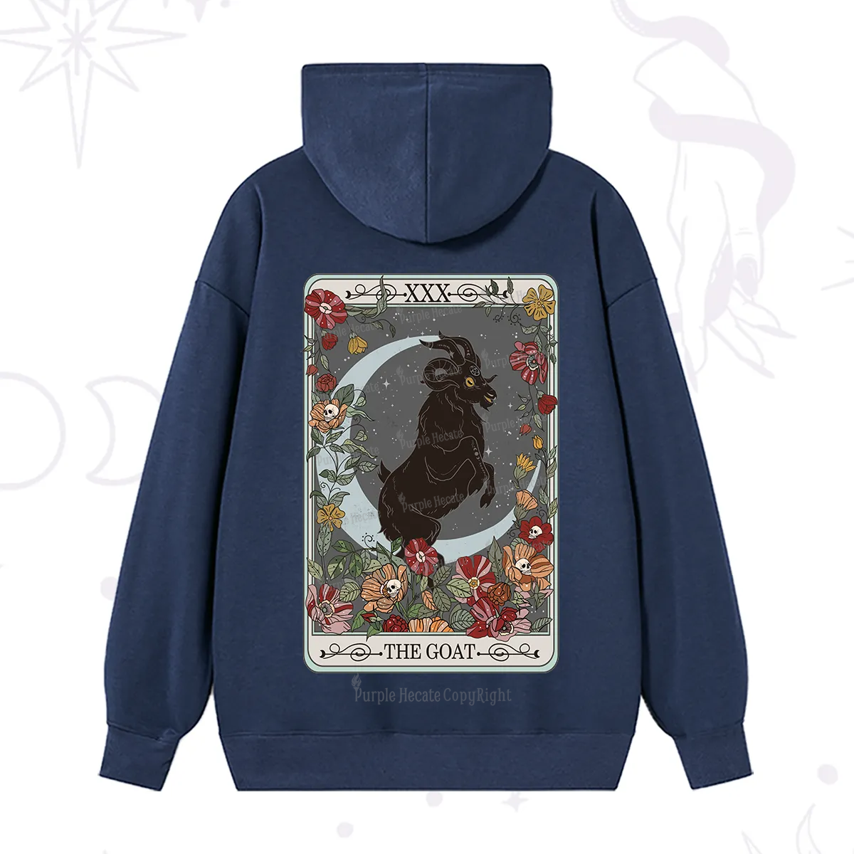 Purplehecate The Goat Tarot Card Hoodie