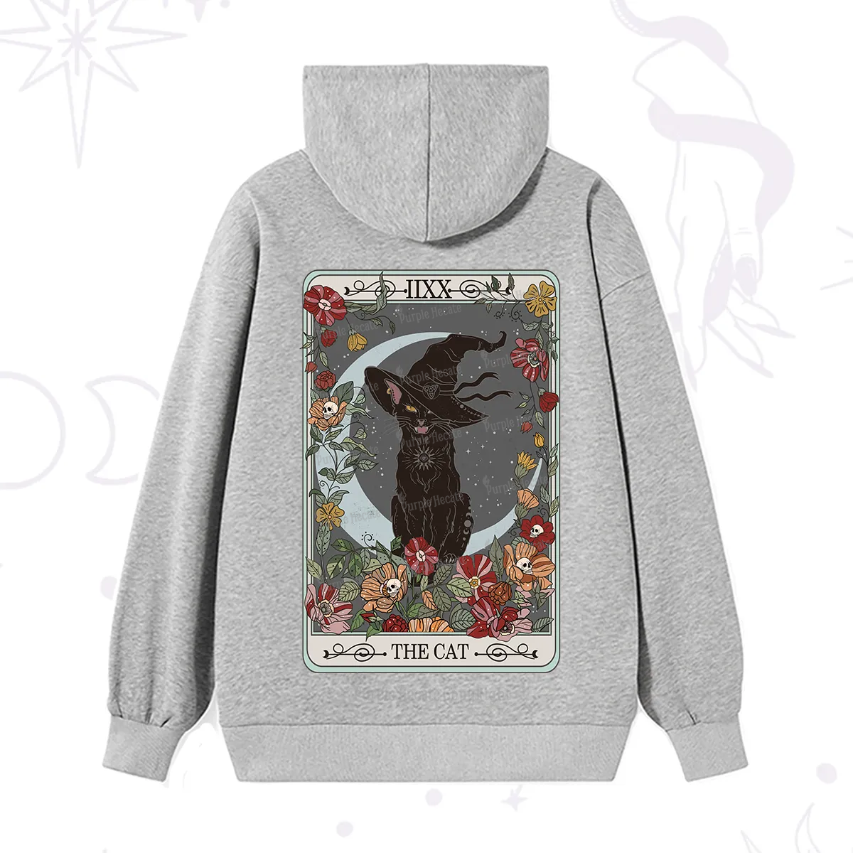 Purplehecate The Cat Tarot Card Hoodie