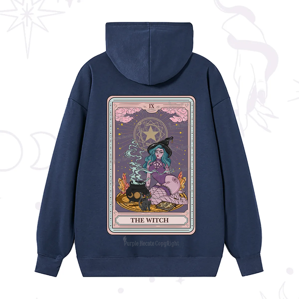 Purplehecate The Alchemy Witch Tarot Card Hoodie