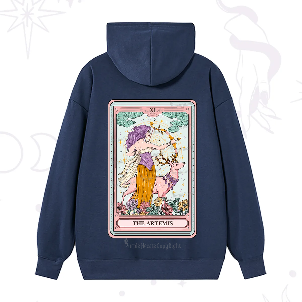Purplehecate The Artemis Tarot Card Hoodie