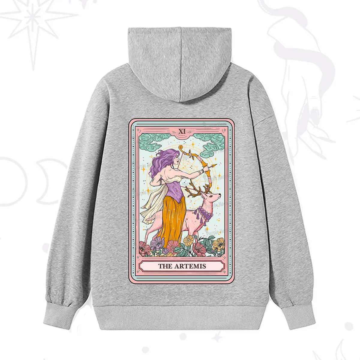 Purplehecate The Artemis Tarot Card Hoodie