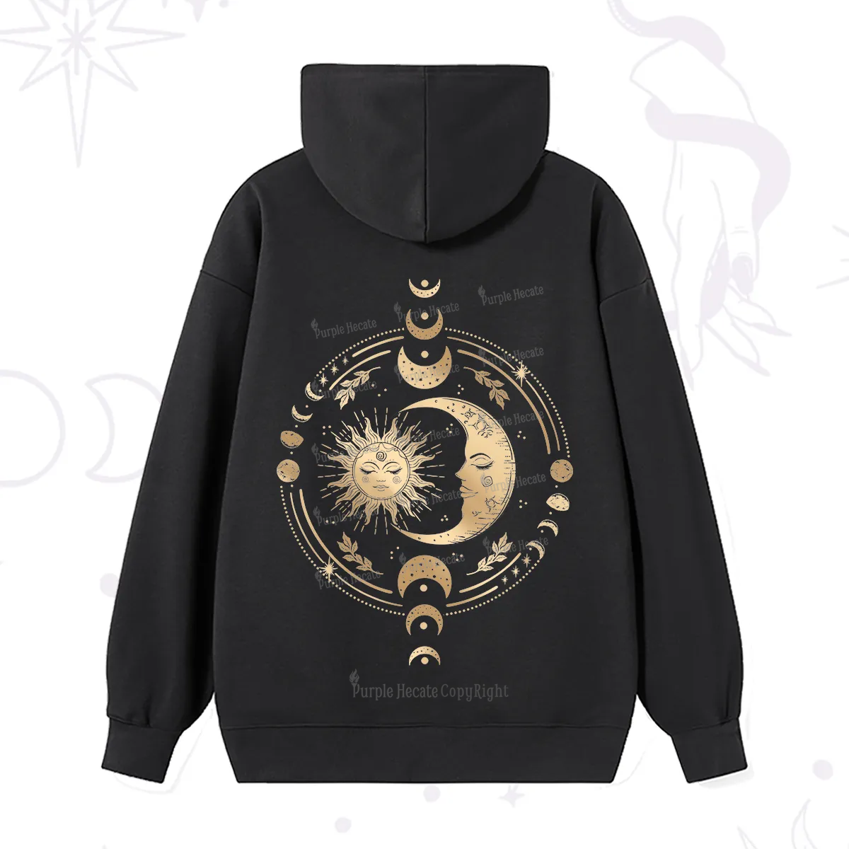 Purplehecate Celestial Sun and Moon Hoodie