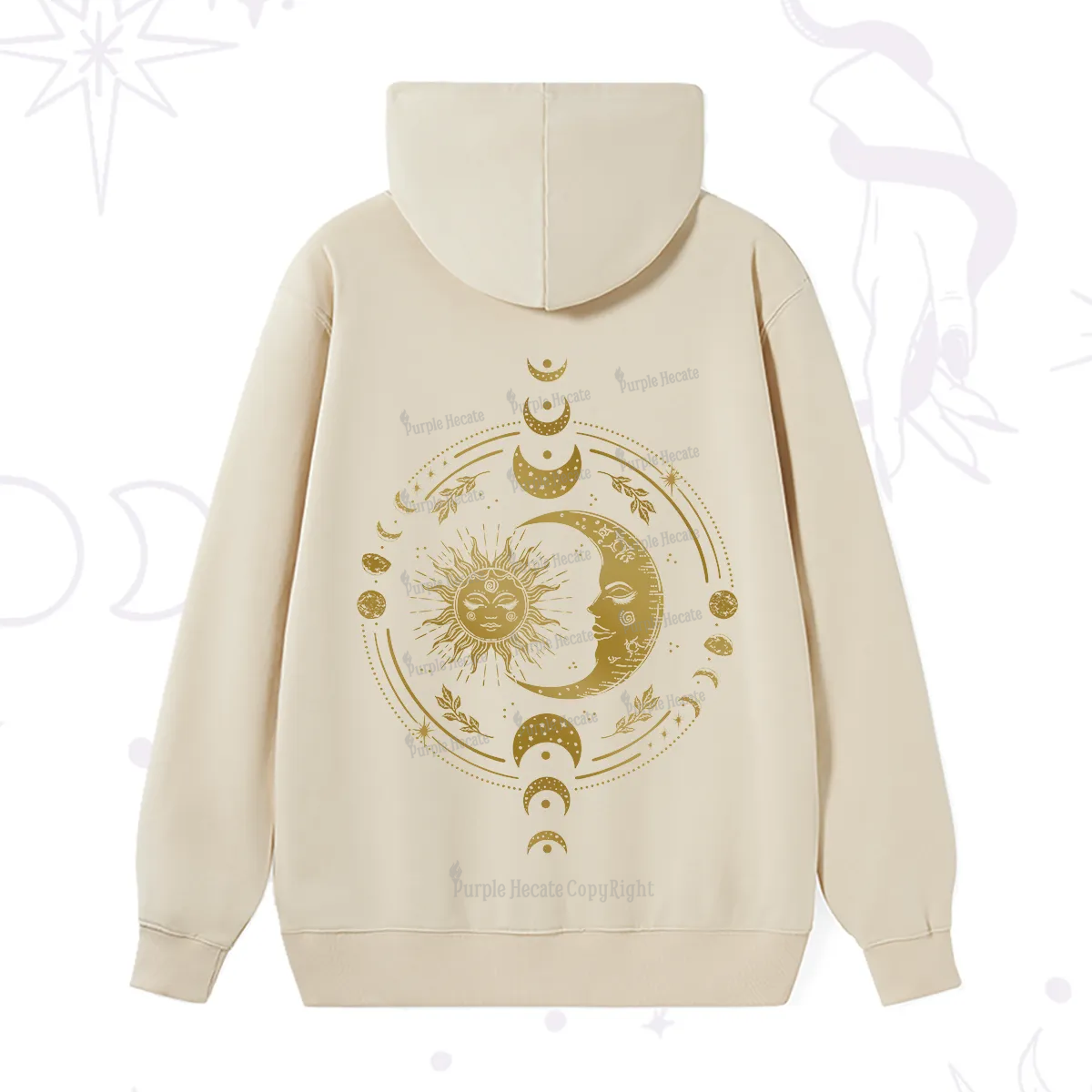 Purplehecate Celestial Sun and Moon Hoodie