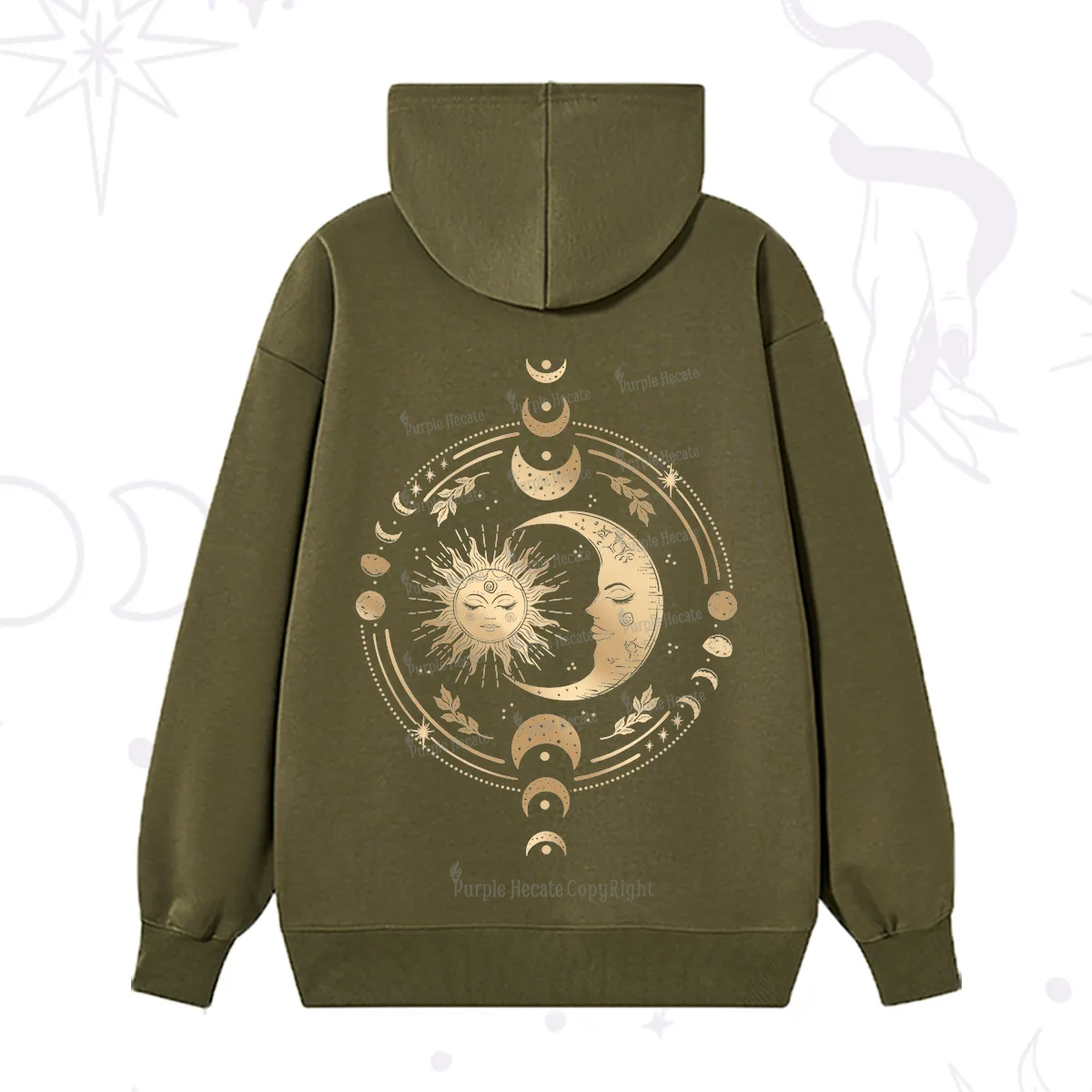 Purplehecate Celestial Sun and Moon Hoodie