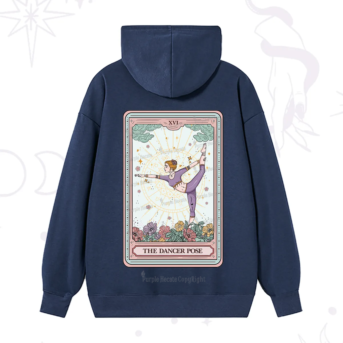 Purplehecate The Dancer Pose Tarot Card Hoodie