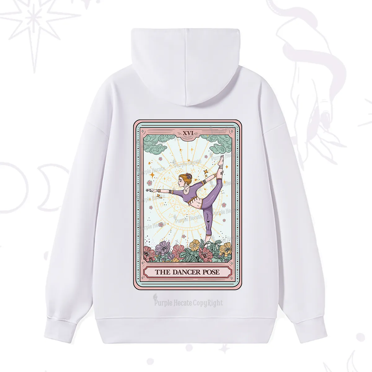 Purplehecate The Dancer Pose Tarot Card Hoodie